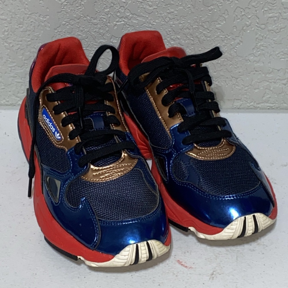 Adidas Falcon Women's Shoes Sneakers Size 9 Blue Red Collegiate Superhero CG6632